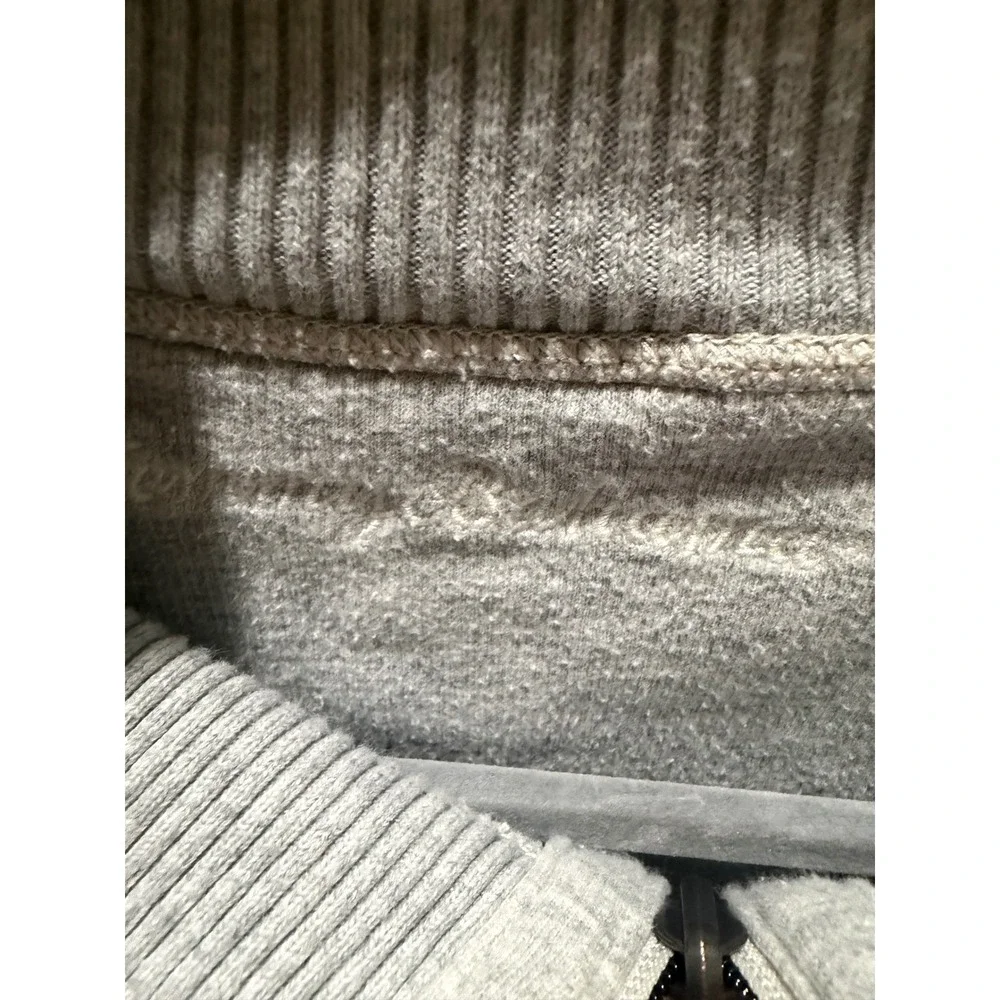 Tommy Bahama Mens XL Quarter Zip Pullover Sweater Beige Ribbed Knit Marlin Logo