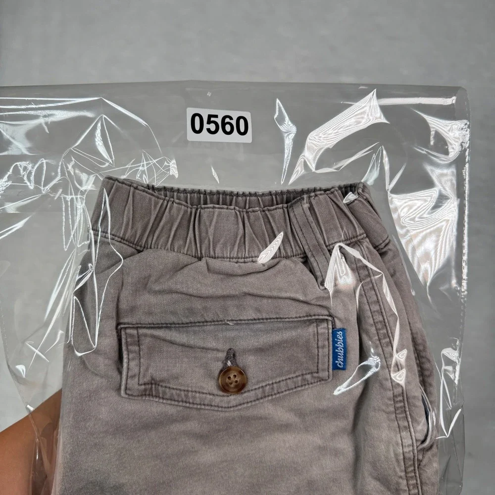 Chubbies Shorts Tan Khaki Stretch Twill Mens small Regular Fit 7