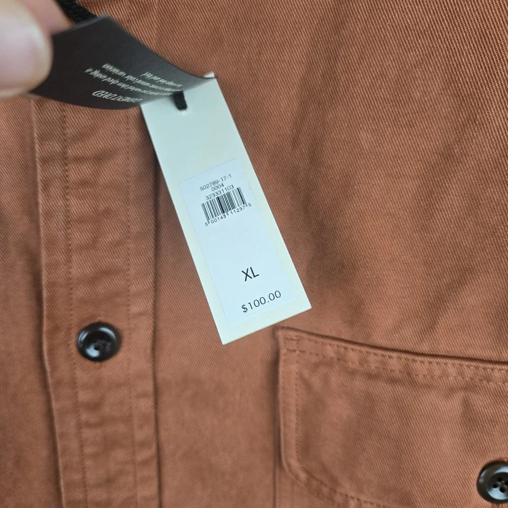 Banana Republic Standard Fit Cotton Heavy Twill Mens XL Shirt Curdoroy Collar