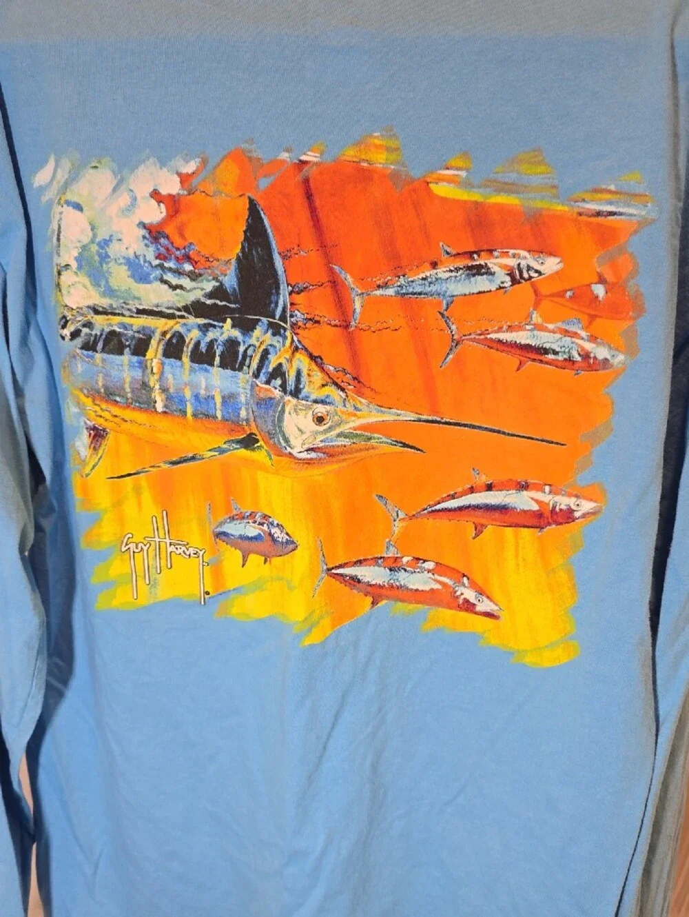 Guy Harvey shirt blue swim