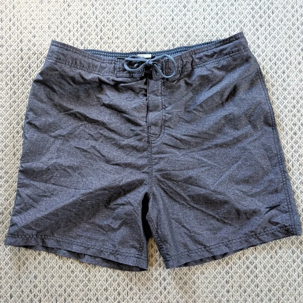 Speedo Shorts Mens XL Gray Swim Trunks‎ Board Shorts Drawstring Cargo Pocket