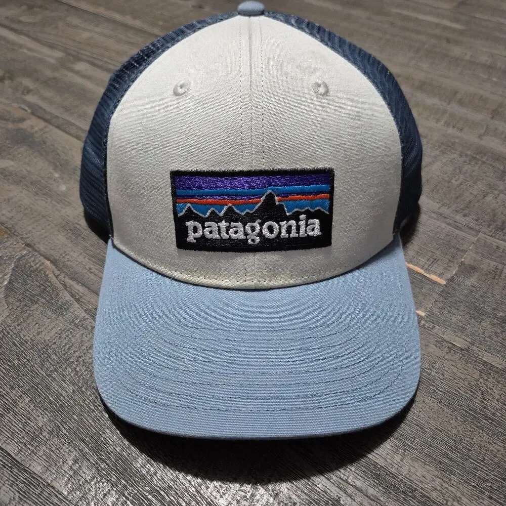 Patagonia Trucker Hat Men One Size Blue Netplus Recycled Cap Snapback Logo