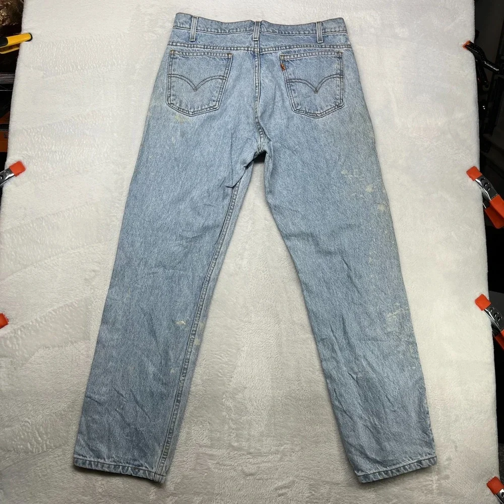 Levi's 505 Straight Leg Jeans Men's Blue Denim Cotton Pockets Zip‎ Fly - 32X29.5