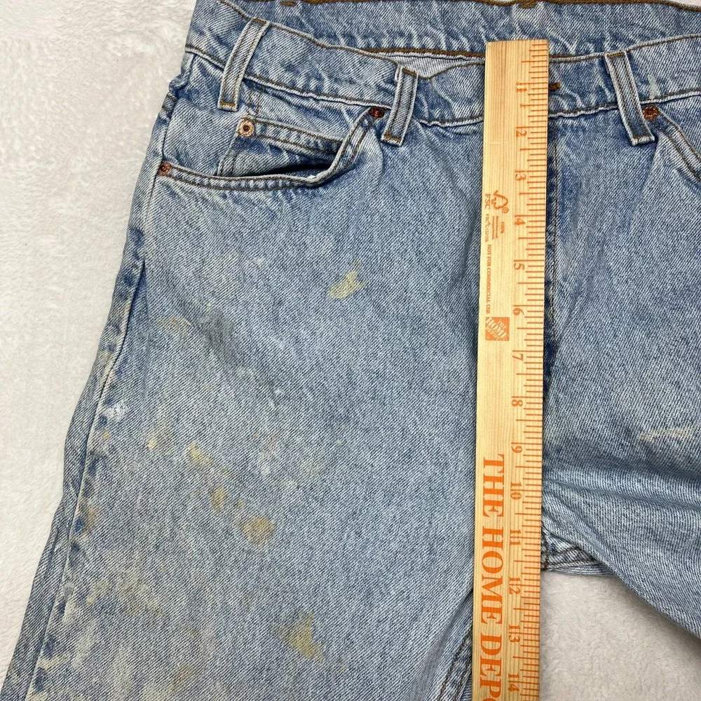 Levi's 505 Straight Leg Jeans Men's Blue Denim Cotton Pockets Zip‎ Fly - 32X29.5