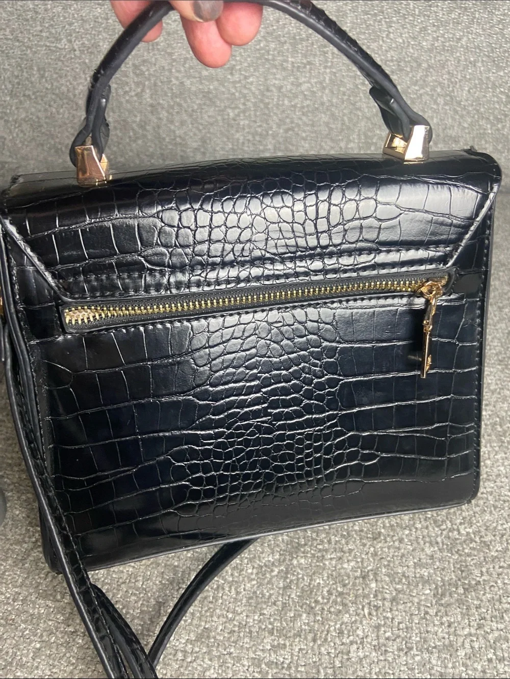 Madison West structured croc
