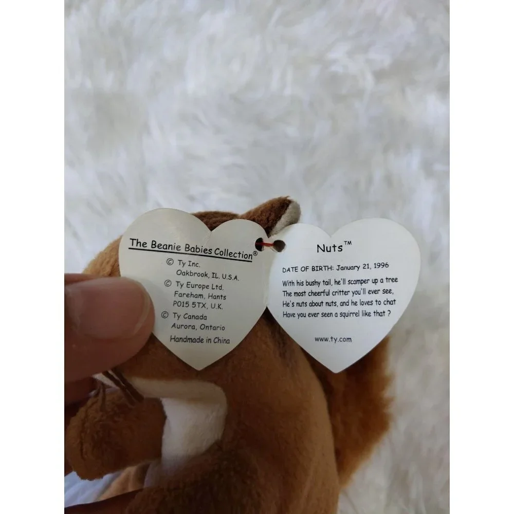 Ty NUTS Beanie Baby-RARE with Errors