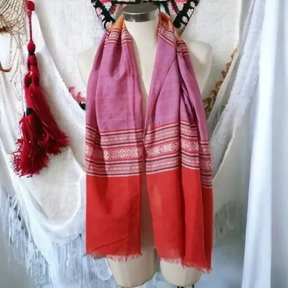 Multicolor Silk Vietnamese Hand Woven Artisan Cloth
