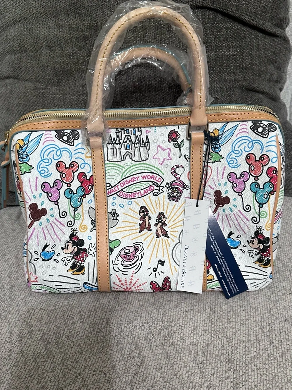 Dooney & Bourke structured colorful satchel