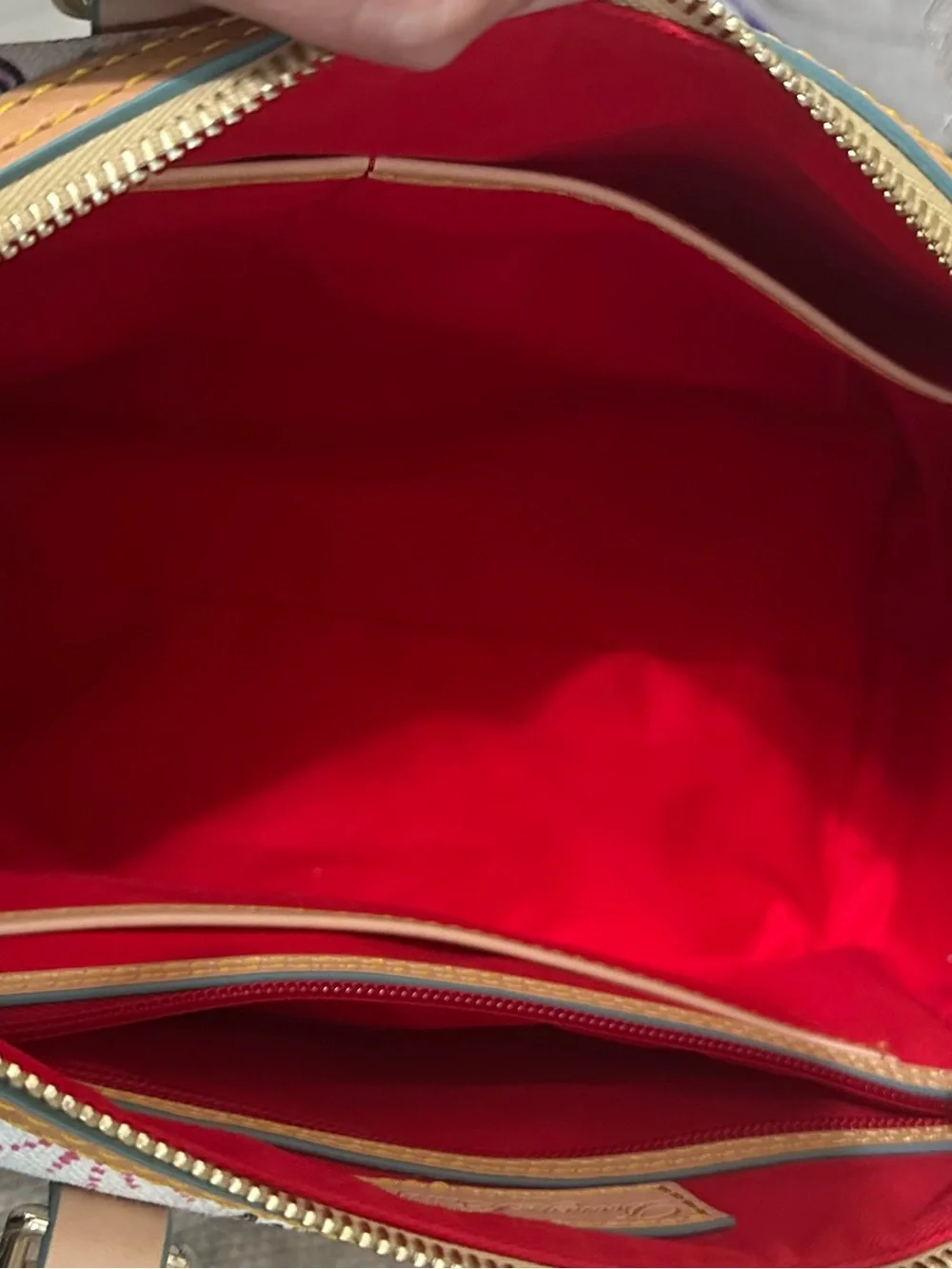 Dooney & Bourke leather motif satchel