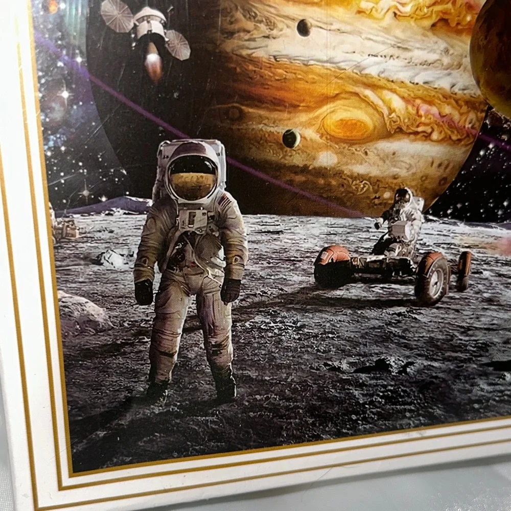 Space Theme‎ 1000-Piece Jigsaw Puzzle Astronaut Planets Damaged Box
