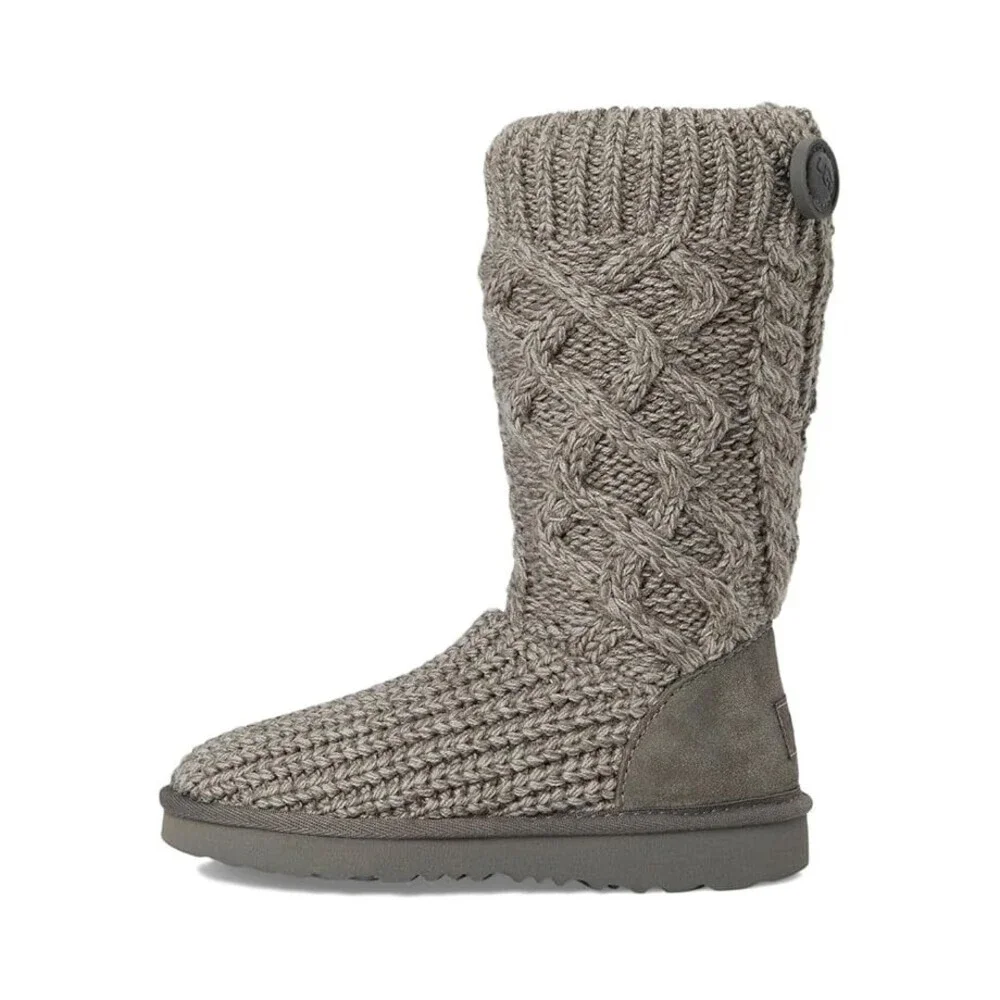 UGG Classic Cardi 1143702T Boots Toddler US 12 Gray Cable Knit Pull On JOBB1075