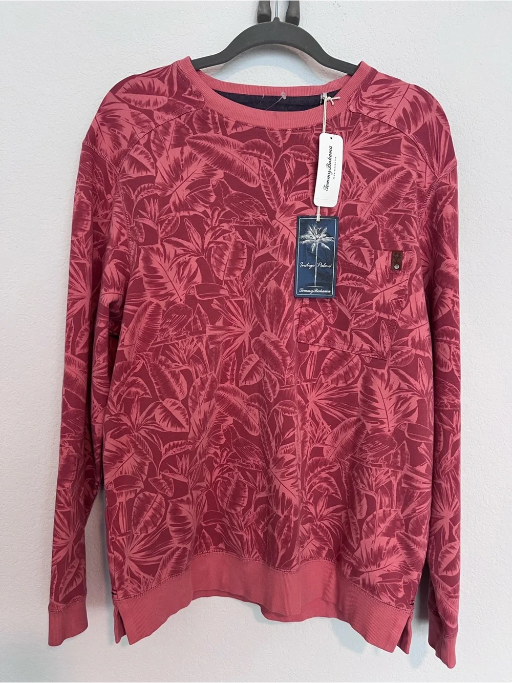 Tommy Bahama Indigo Palms Tropical Crewneck Sweatshirt Men’s M NWT