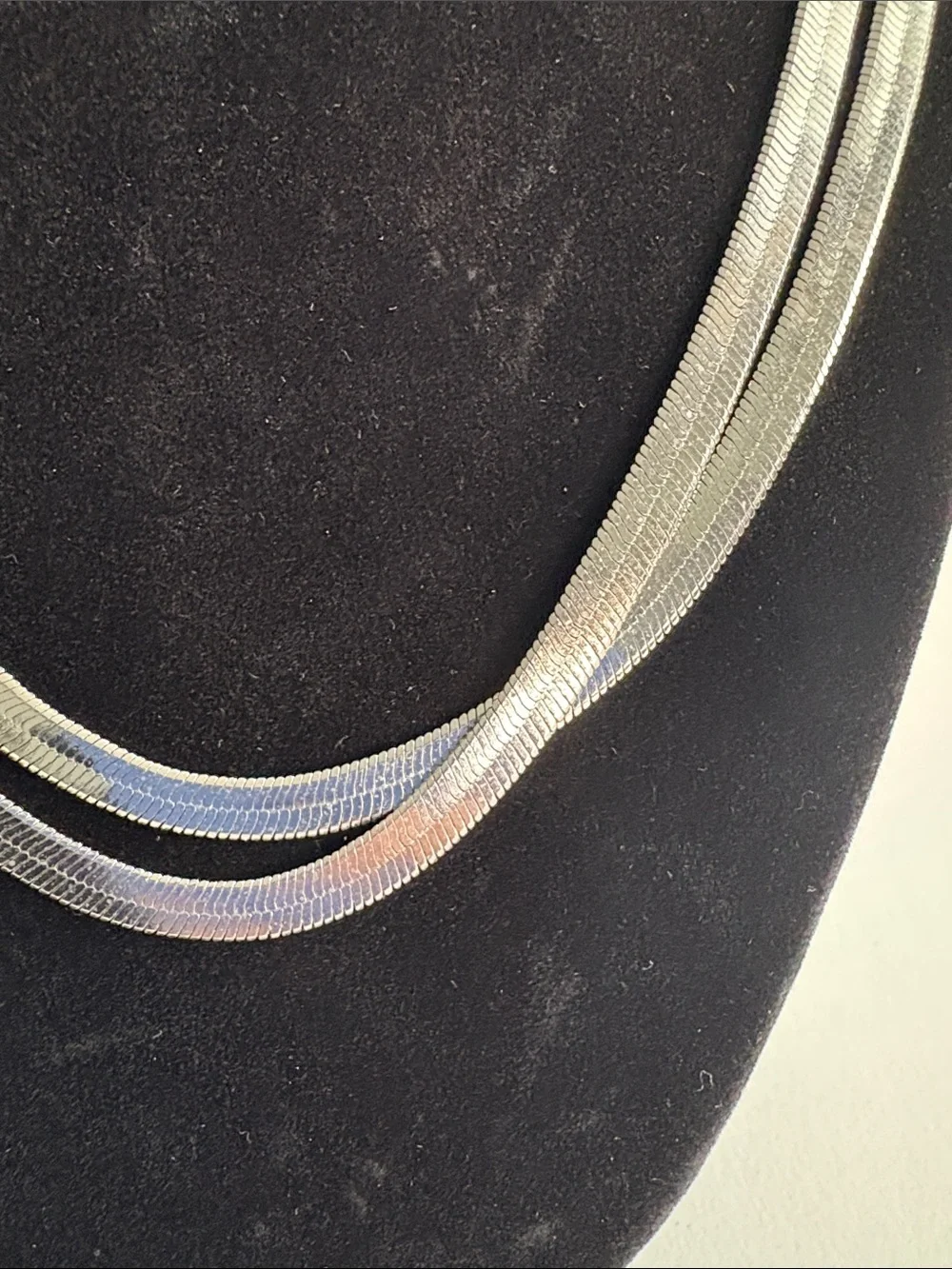 Double Strand Silver Snake Chain Necklace