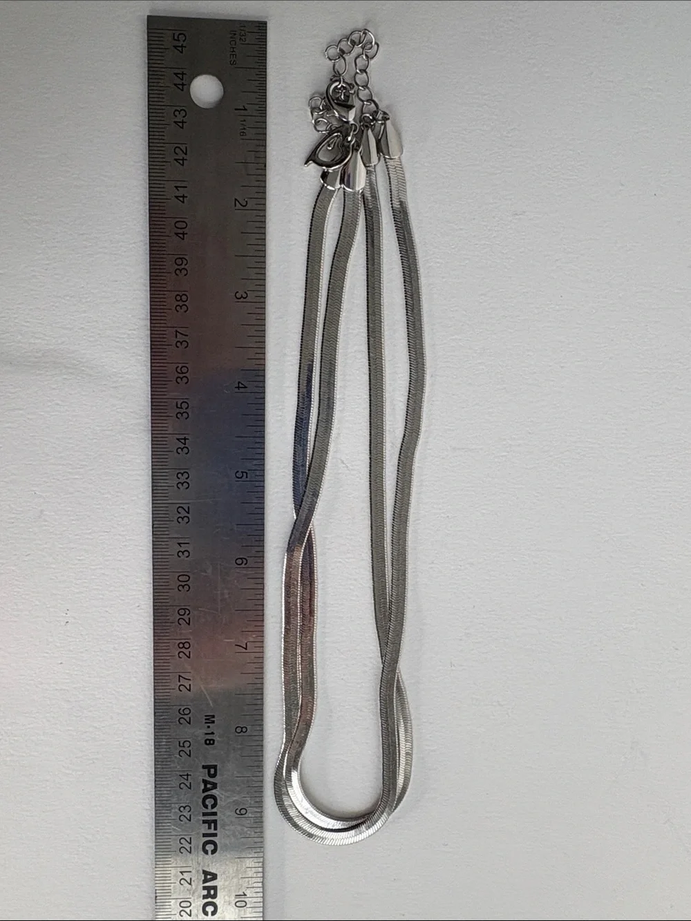 Double Strand Silver Snake Chain Necklace