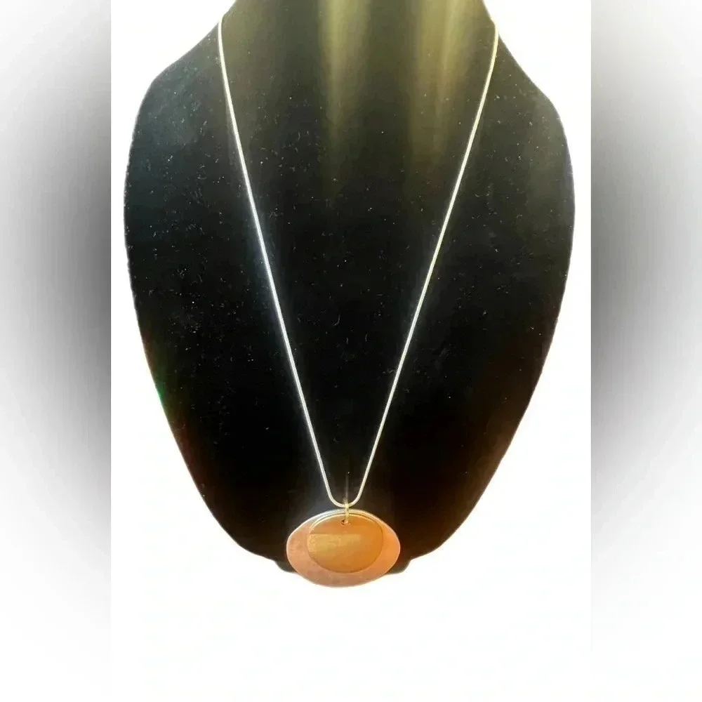 Belk Silver and Gold Silver Tone Necklace NWT