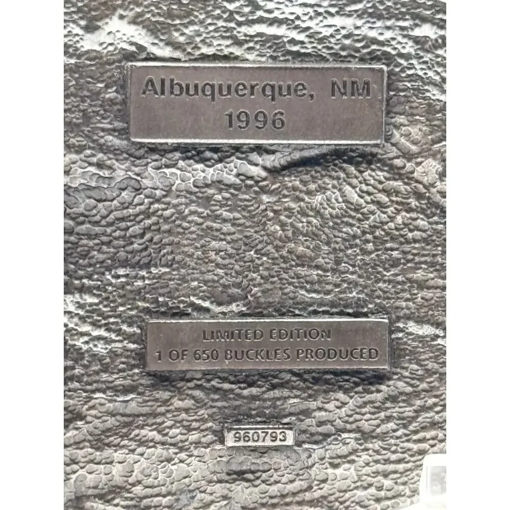 John Deere Ottumwa Works Albuquerque 1996 Belt Buckle Hay Equipment Motif Oval