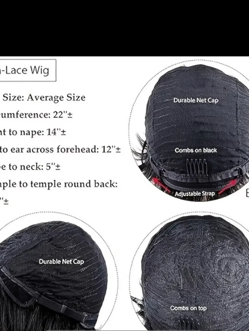 🆕️➿️Curly Pixie Wig, Black, 4