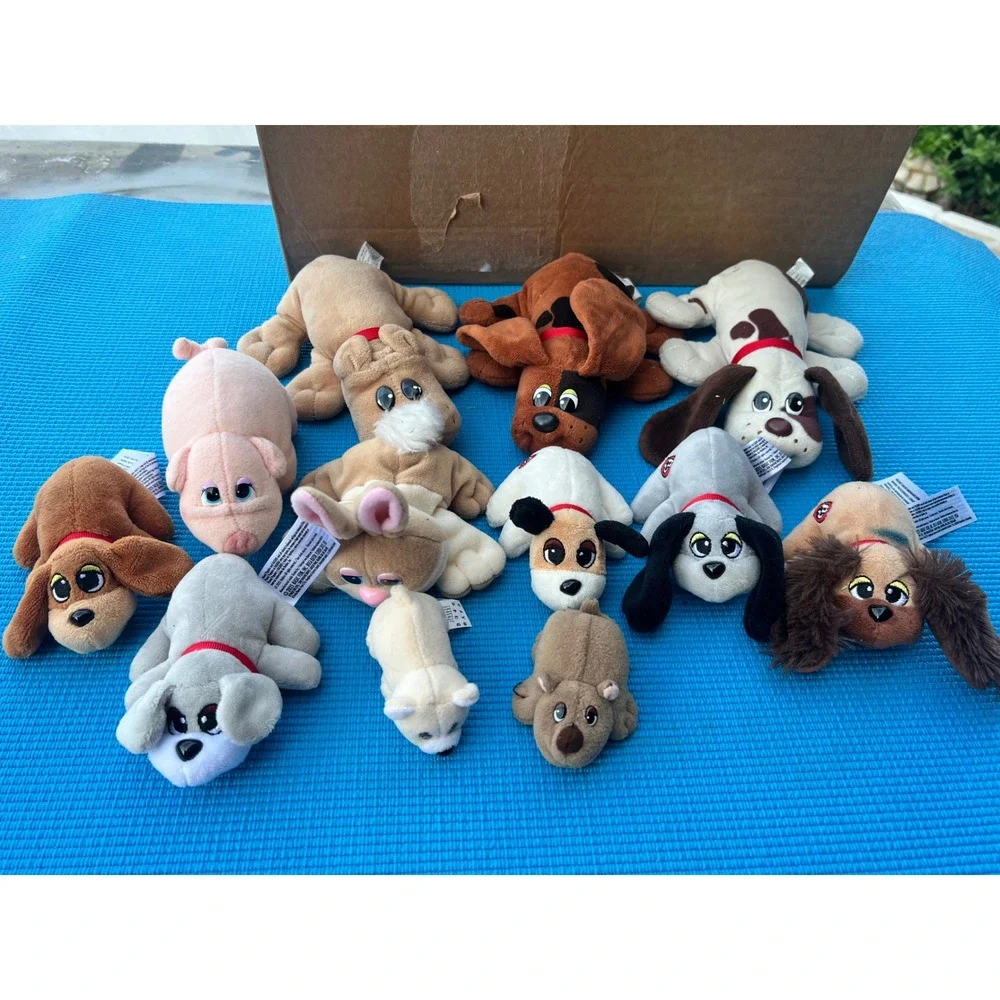Pound Puppies Plush Lot Mixed Stuffed Animals Dogs Pig Bunny rhino Vintage Style