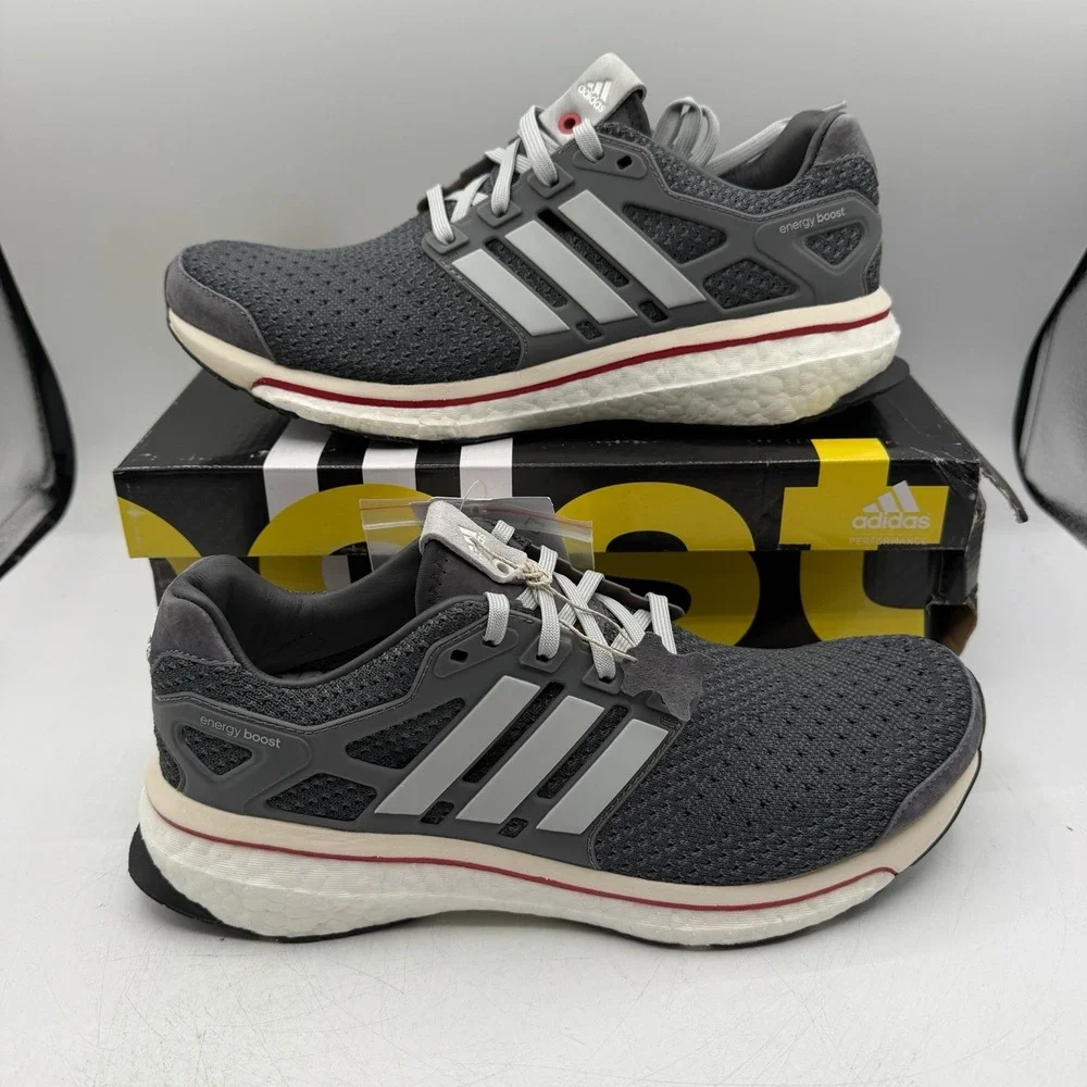 Adidas Energy Boost Run Thru Time Running Shoes Mens Sz 11.5 Grey Sneaker S81135