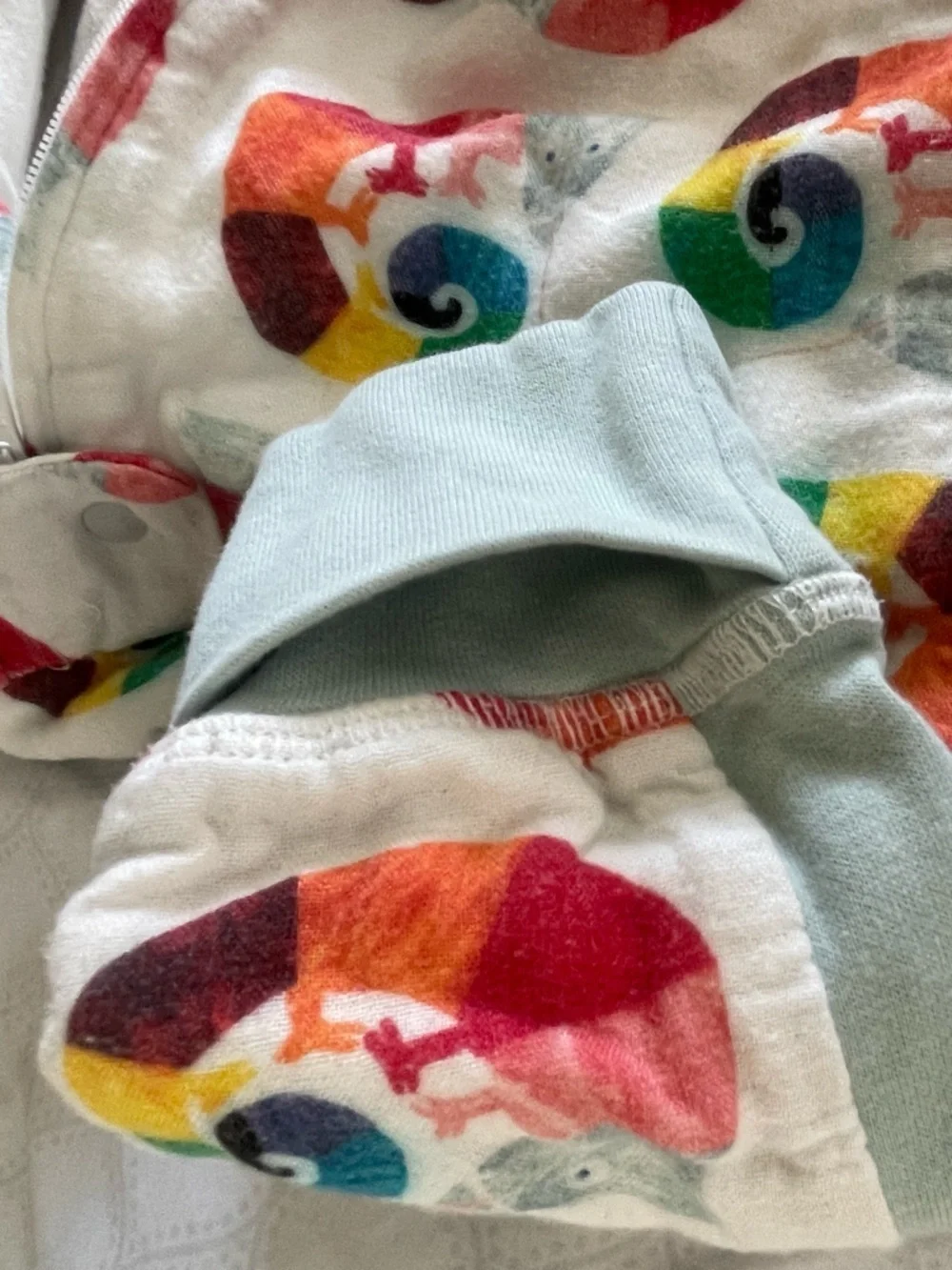 World of Eric Carle Baby Nest Pajamas Rainbow Chameleon Print Zip Snap Sleeper
