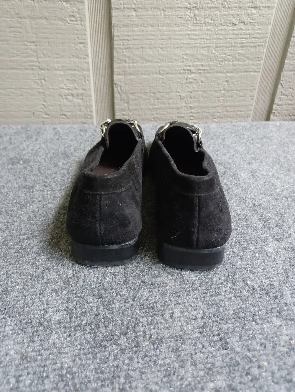 Stuart Weitzman Hardrock Suede Loafers Size 7.5 N Women Shoes Color Black