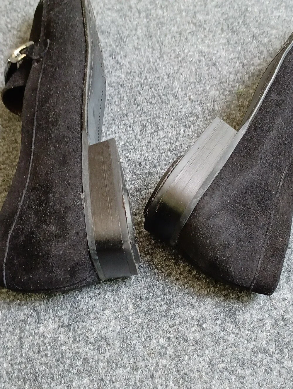Stuart Weitzman Hardrock Suede Loafers Size 7.5 N Women Shoes Color Black