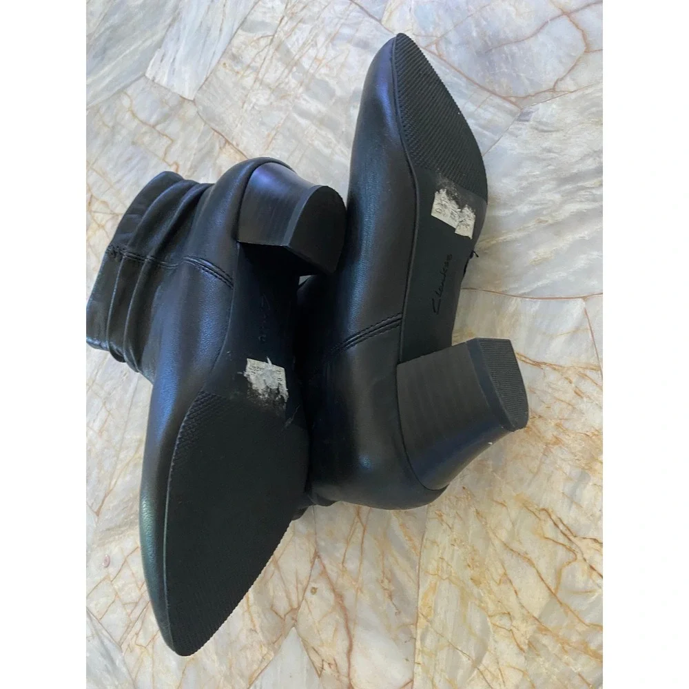 Clarks black leather
