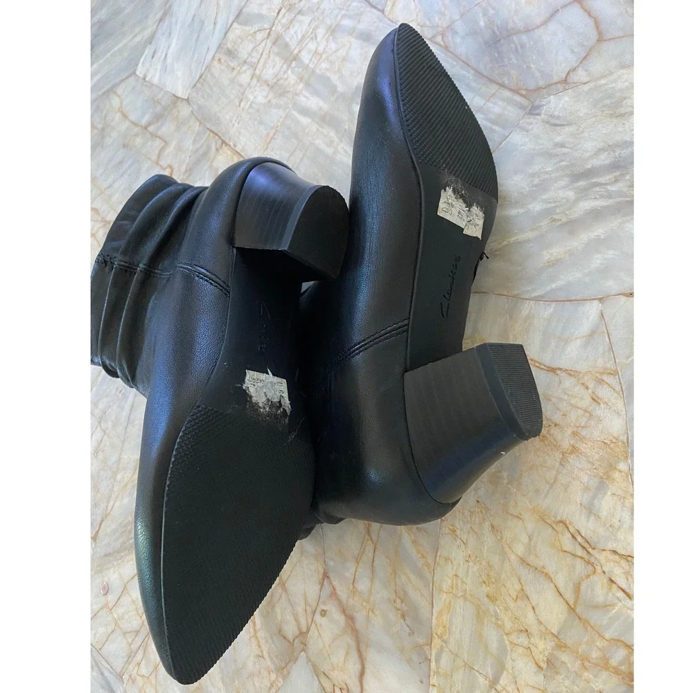 Clarks black leather
