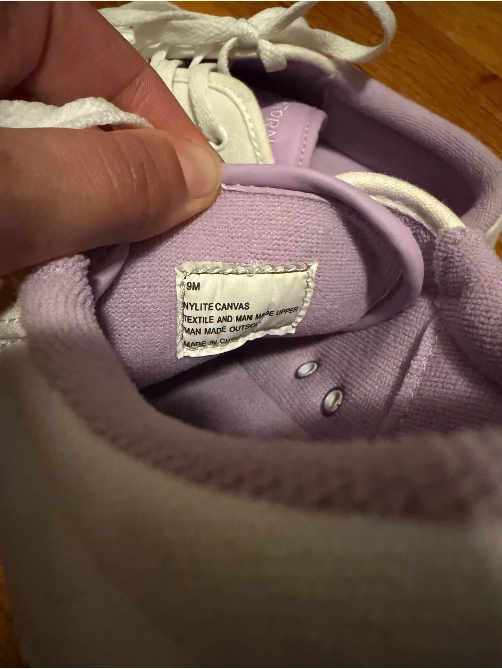 Tretorn Cream Canvas Low-Top Sneakers with Lavender Accents