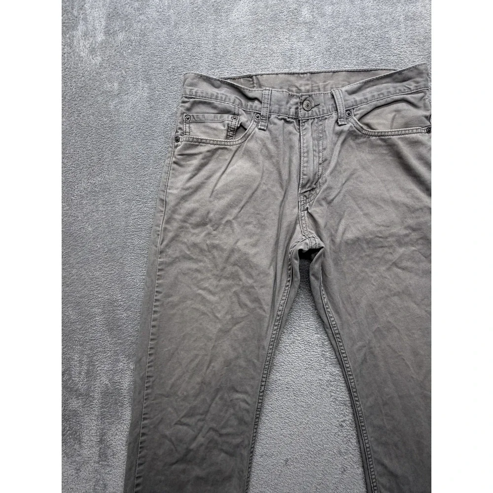 Levis 514 Jeans Mens Measured 33x28 Gray Straight Leg 100% Cotton Denim‎ Casual