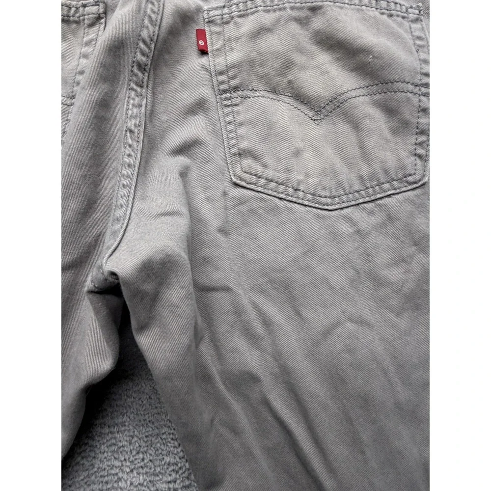 Levis 514 Jeans Mens Measured 33x28 Gray Straight Leg 100% Cotton Denim‎ Casual