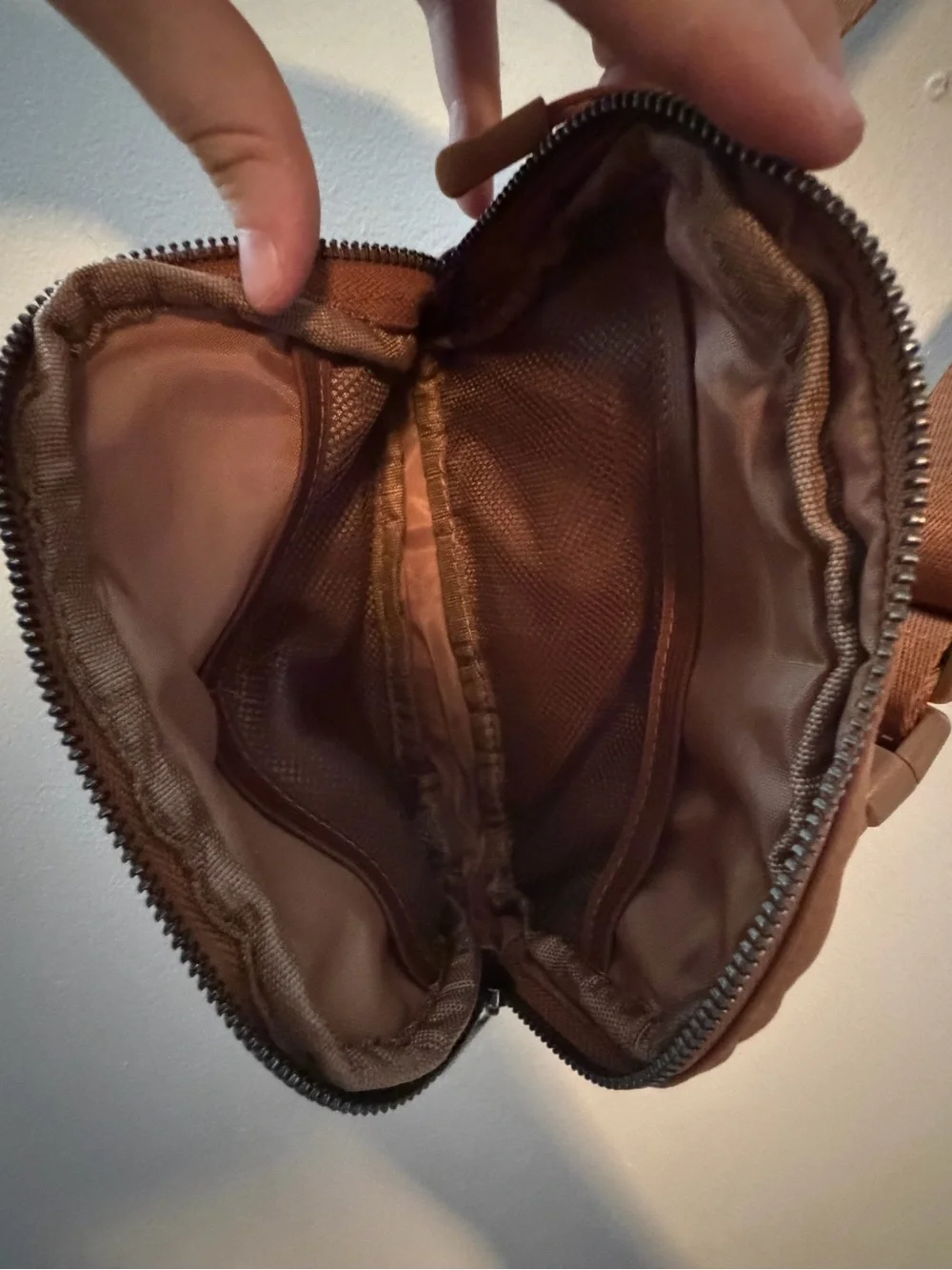 Compact Crossbody Sling Bag - Tan
