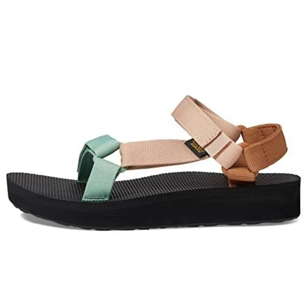 Teva Midform Universal Clay Multi Womens Sandals Size 7 Platform Strappy NWT