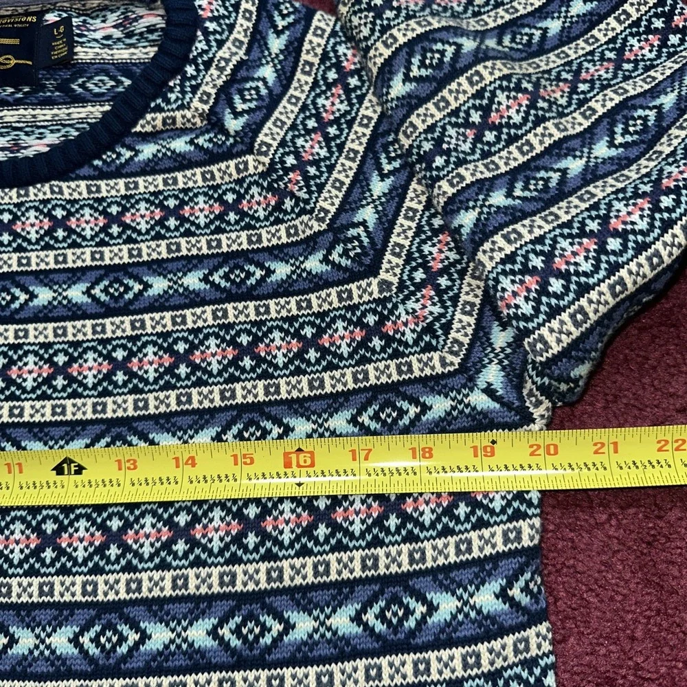 CPO Provisions Shipment Supply Cotton Sweater Men's Fair Isle Large Pullover
