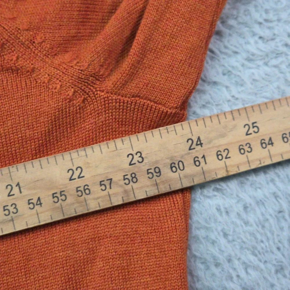 Jos. A. Bank Sweater Mens L Orange 100% Merino Wool Tailored Preppy Quiet Luxury