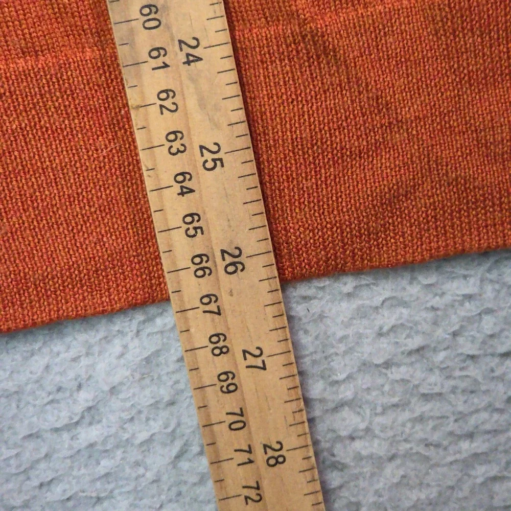 Jos. A. Bank Sweater Mens L Orange 100% Merino Wool Tailored Preppy Quiet Luxury