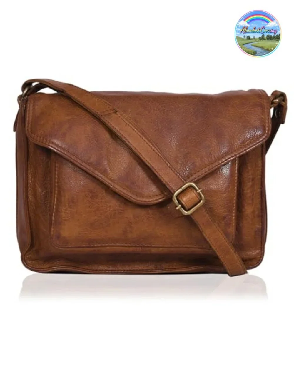 Genuine Leather Crossbody Purse for Women, Shoulder Bag with Adjustable Strap