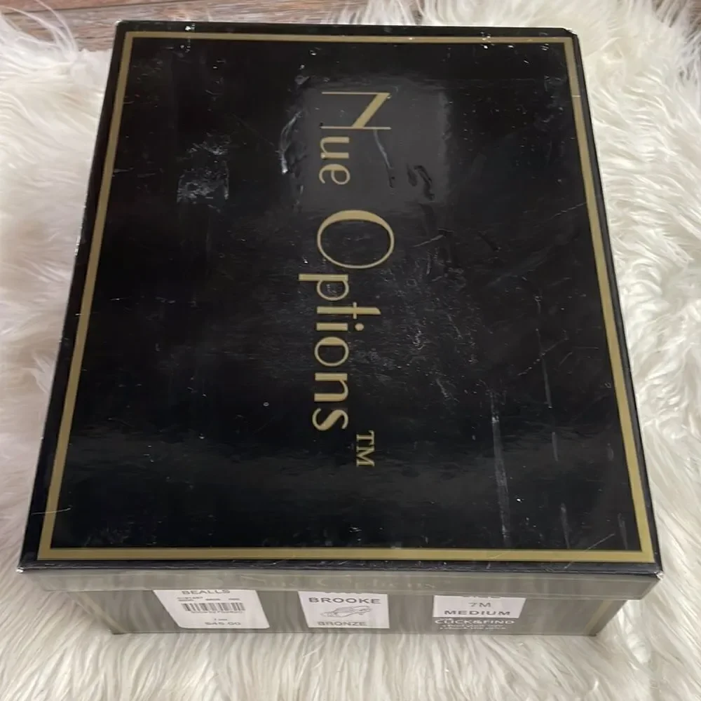 Nue Options Ladies Brooke High Heels, Size 7M, Bronze NWOT