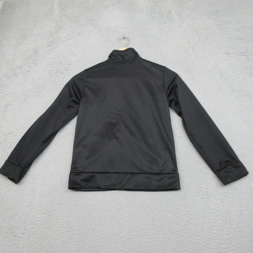 PUMA Track Jacket Youth Large Black Red Full Zip Logo Sleeve Athletic Sport