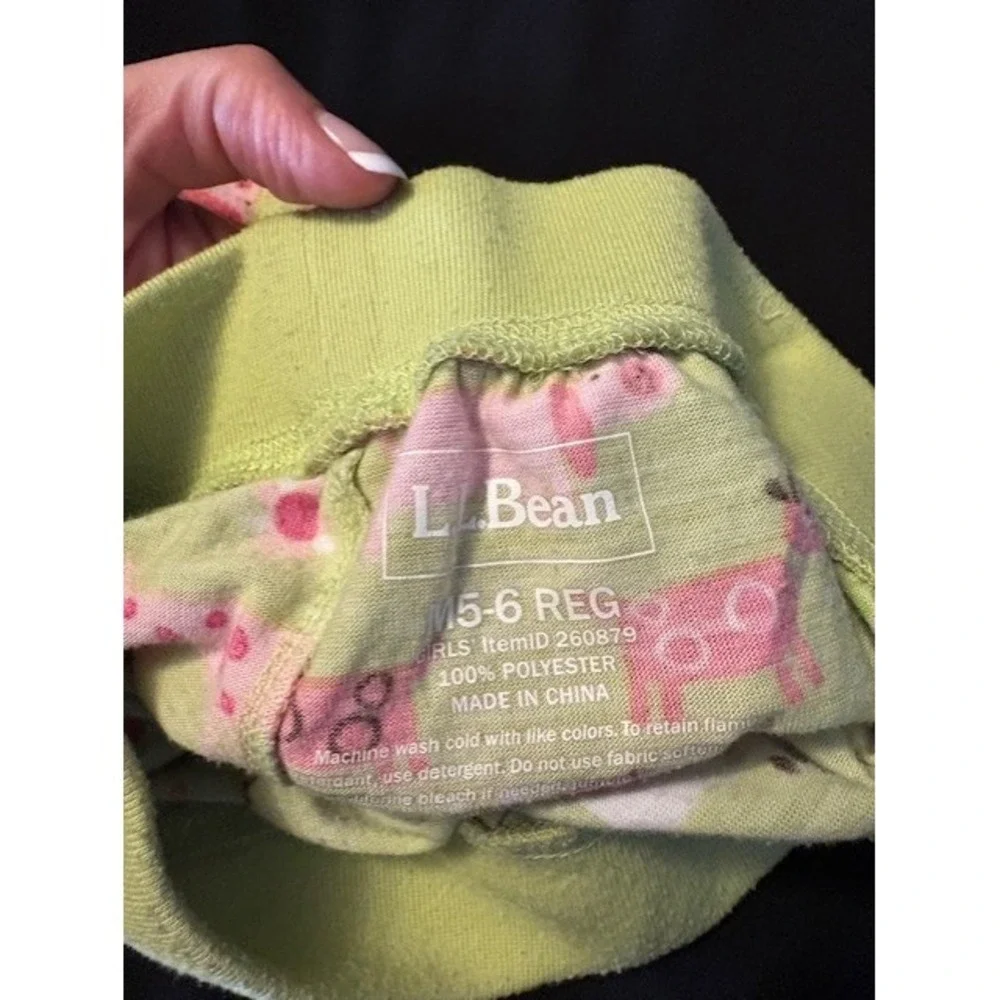 LL Bean adorable dog themed PJ set  girls size 5-6