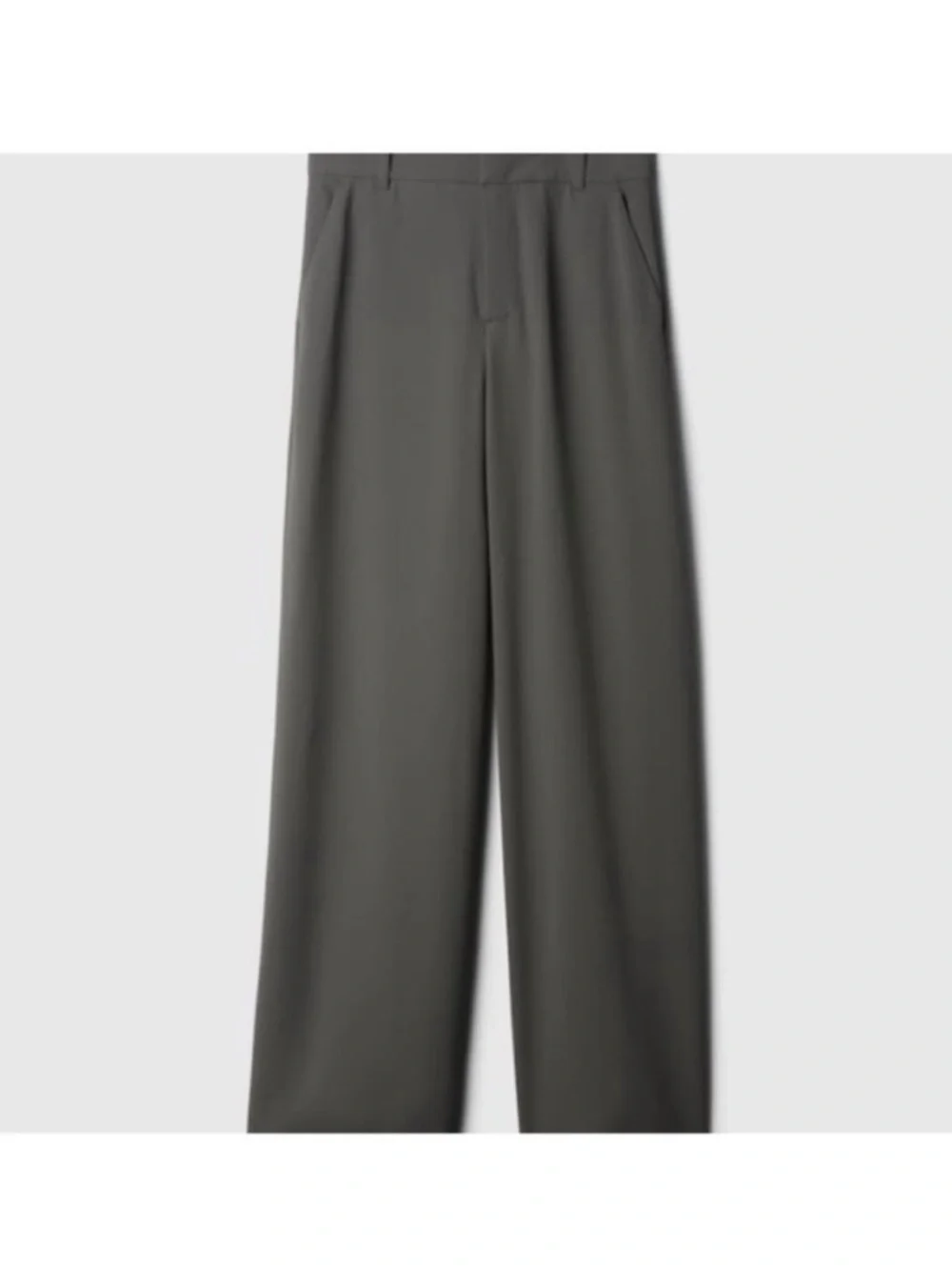 GAP- Wide Leg High-Rise Pants in Dark Gray. Size: 4 Petite