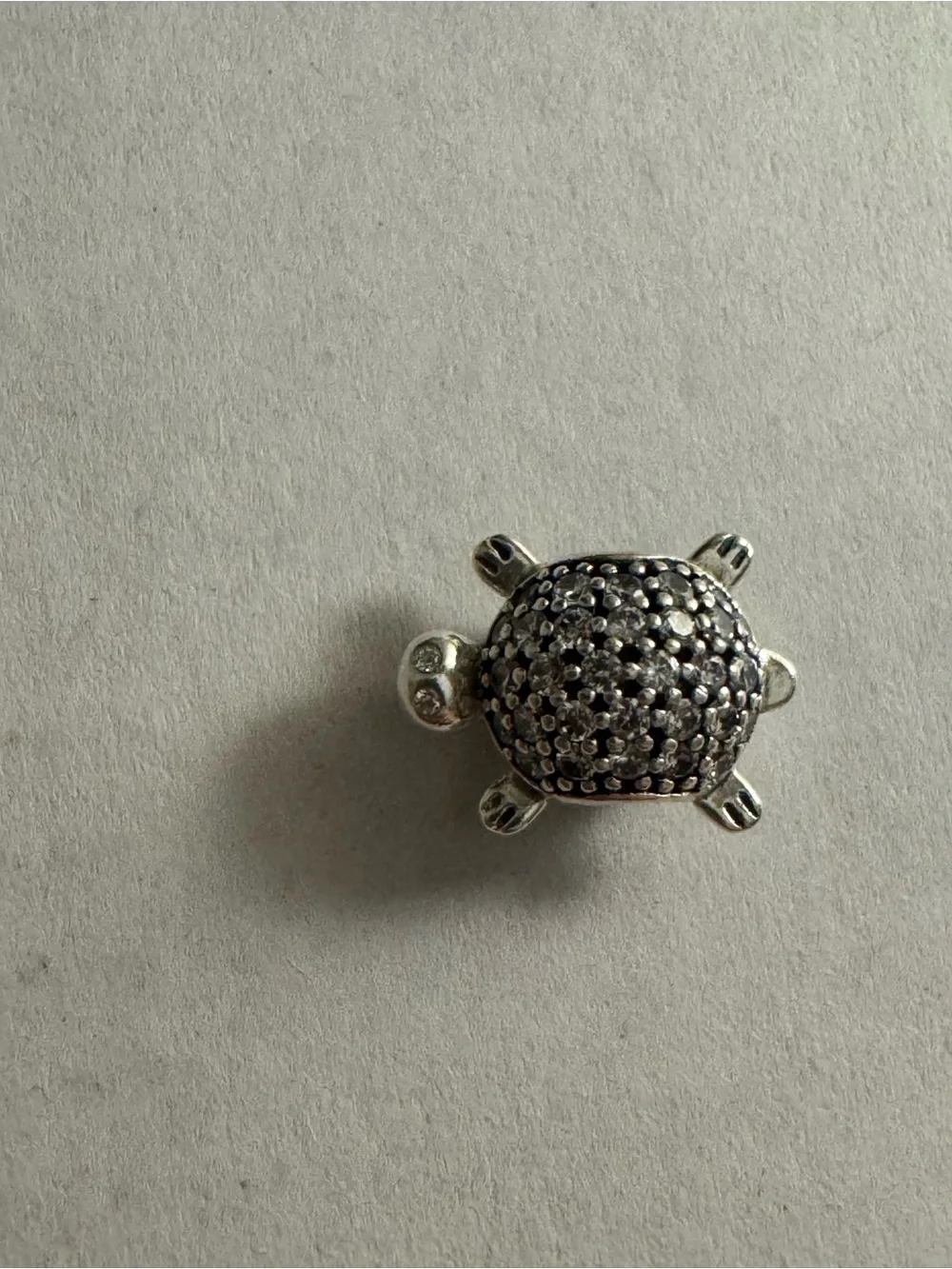 Pandora Silver Turtle Pavé Charm