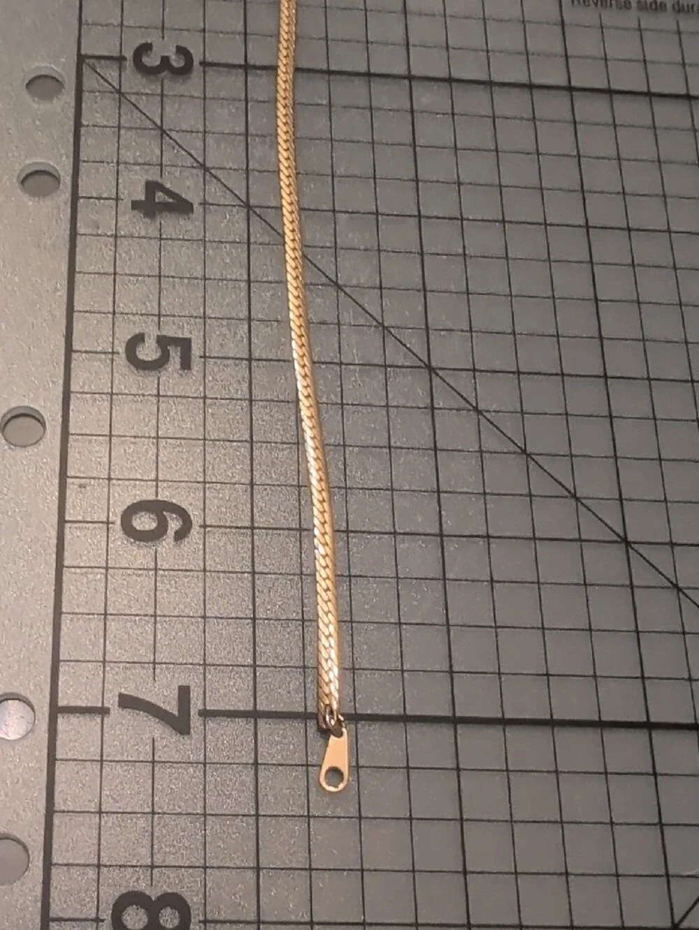 Gold-Tone Women’s Herringbone Chain Bracelet - Elegant Everyday Wear