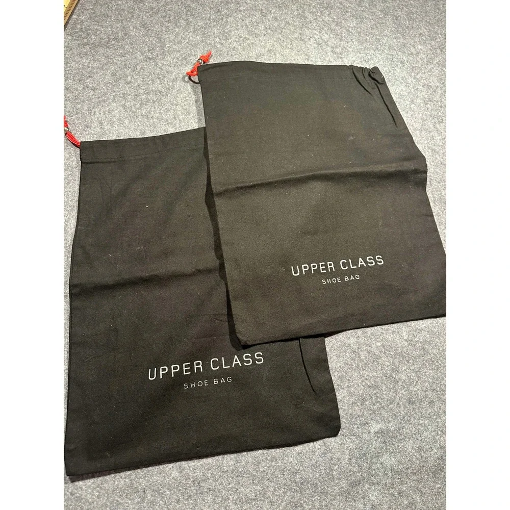 Virgin Atlantic Upper Class Shoe Bag Set Black Travel Drawstring Pouches 2 Pack
