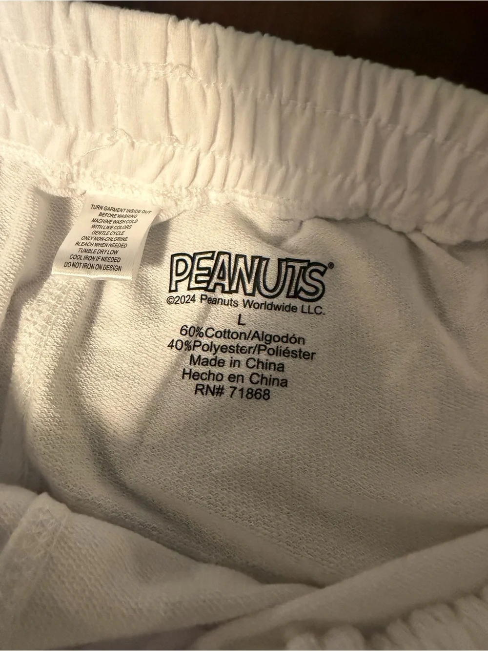 Peanuts white skirt