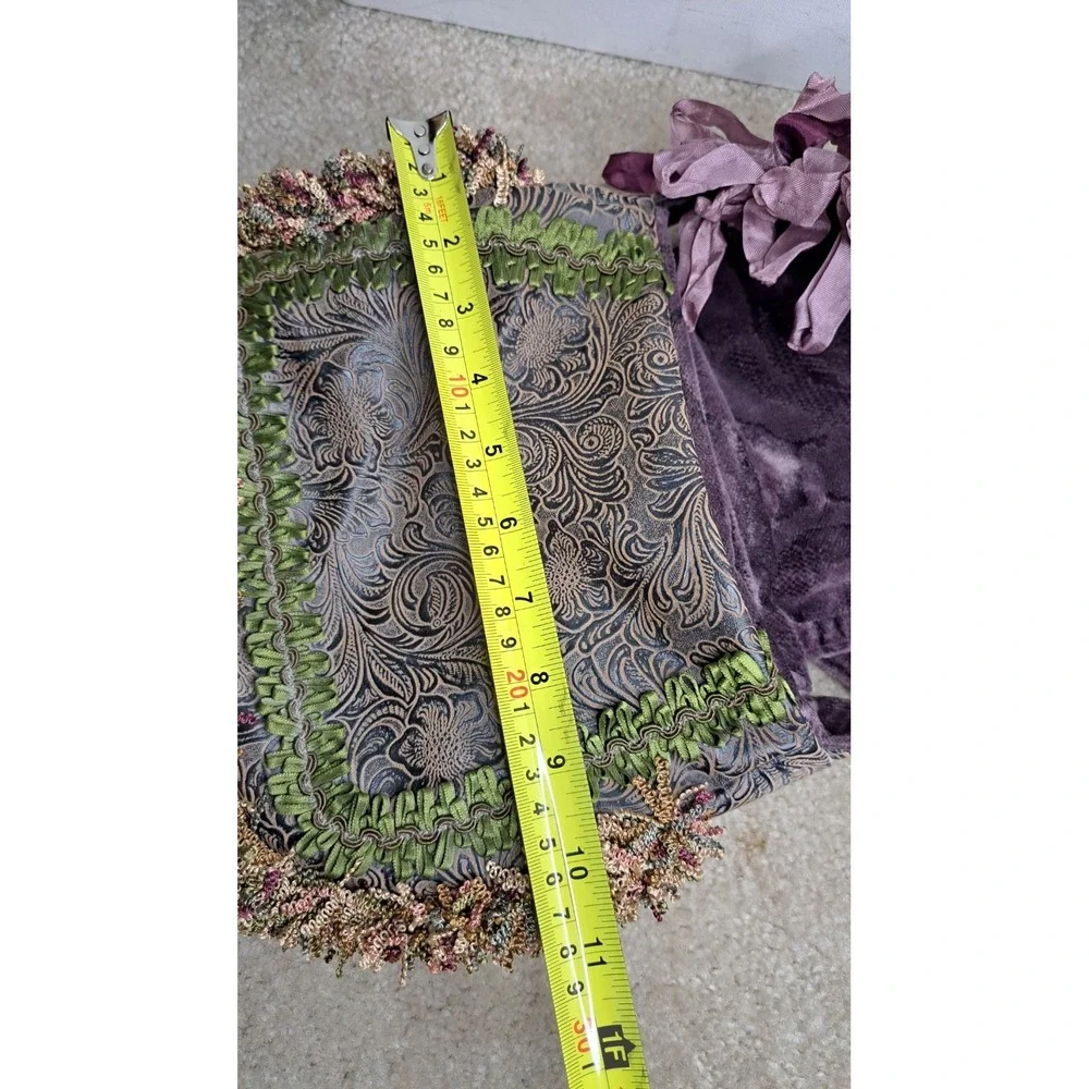 Lynnette Furr Wild Wild West Collection Boho Handbag Purse Floral Fringe Vtg