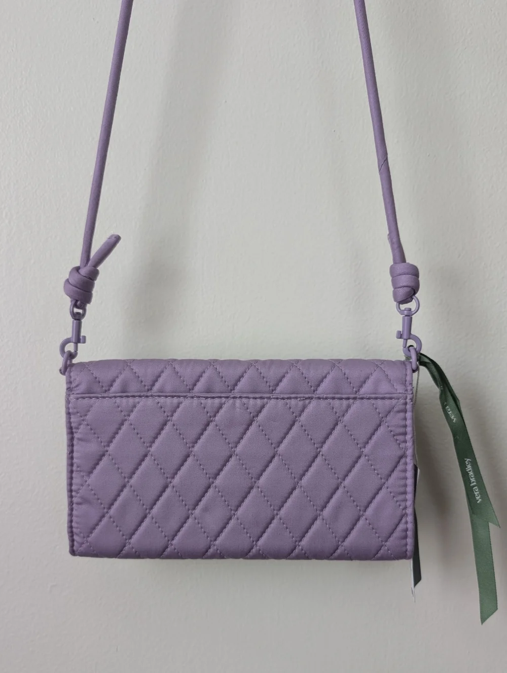 Vera Bradley Wildwood Wallet Crossbody Bag Purple Rhapsody Quilted Cotton NWT