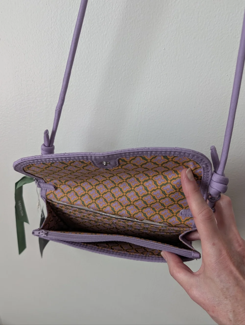 Vera Bradley Wildwood Wallet Crossbody Bag Purple Rhapsody Quilted Cotton NWT