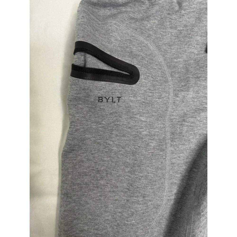 BYLT Premium Jogger Pants Mens Medium Gray Athletic Sweatpants Tapered