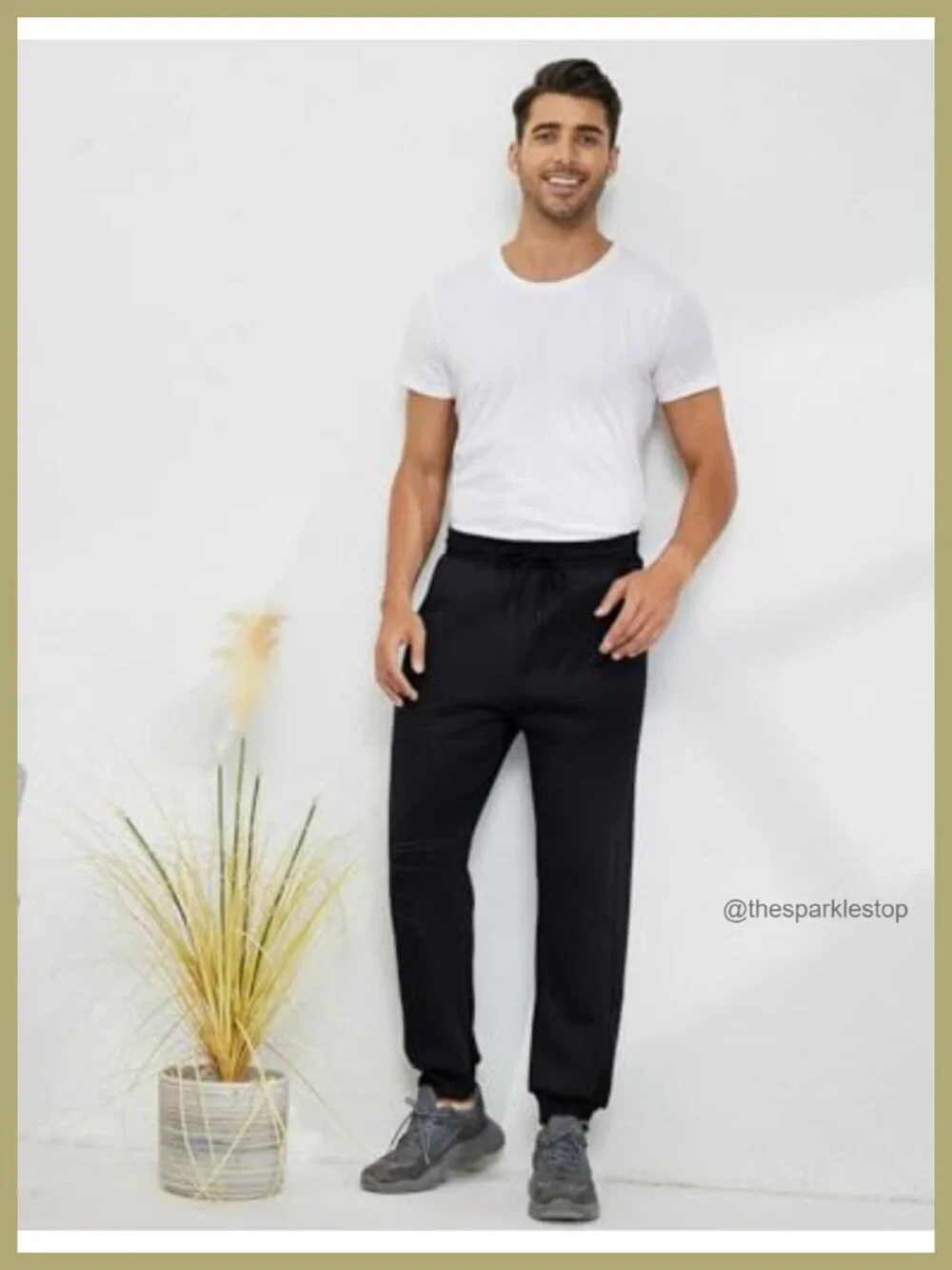 Men's Sherpa Lined Fleece Sweatpants Winter Running Jogger Pants